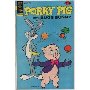 Porky Pig 67 Gold Key Comics 1976 FN 6.0 and Bugs Bunny Looney Tunes 90140-606